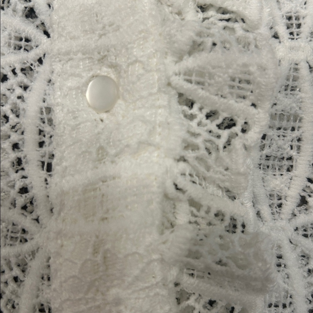 New House of Harlow 1960 Lace Button Front Blouse Top - Picture 3 of 7